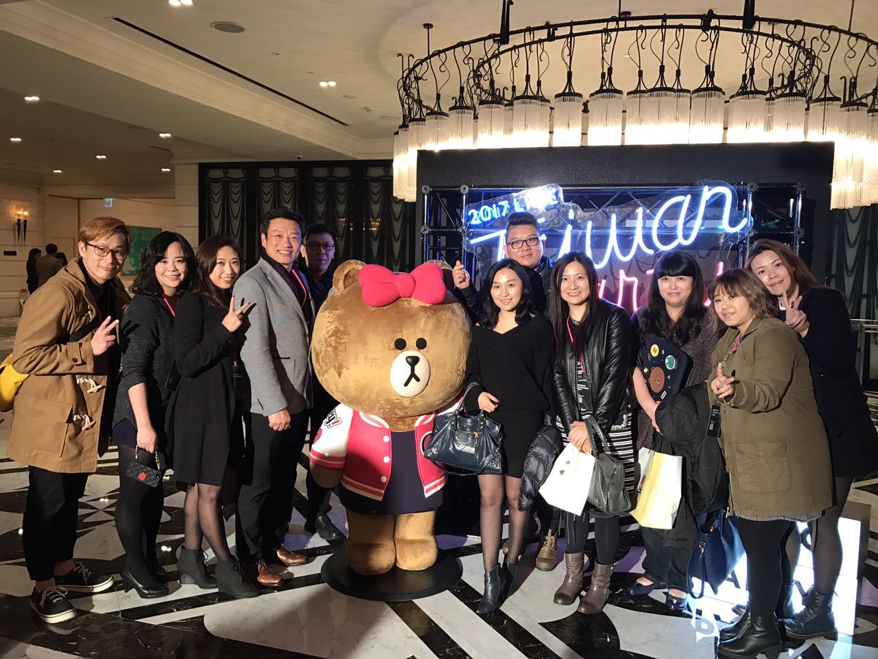 網訊社群團隊與熊大妹妹CHOCO熱情參加LINE台灣2017年度盛會
